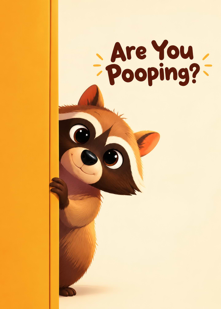 Cute Raccoon Peeking Door Sign