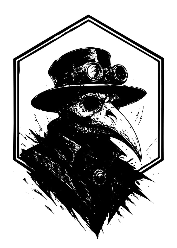 Steampunk Plague Doctor Illustration