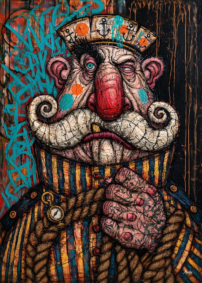 The Admiral of Knots - Grotesque Nautical Portrait