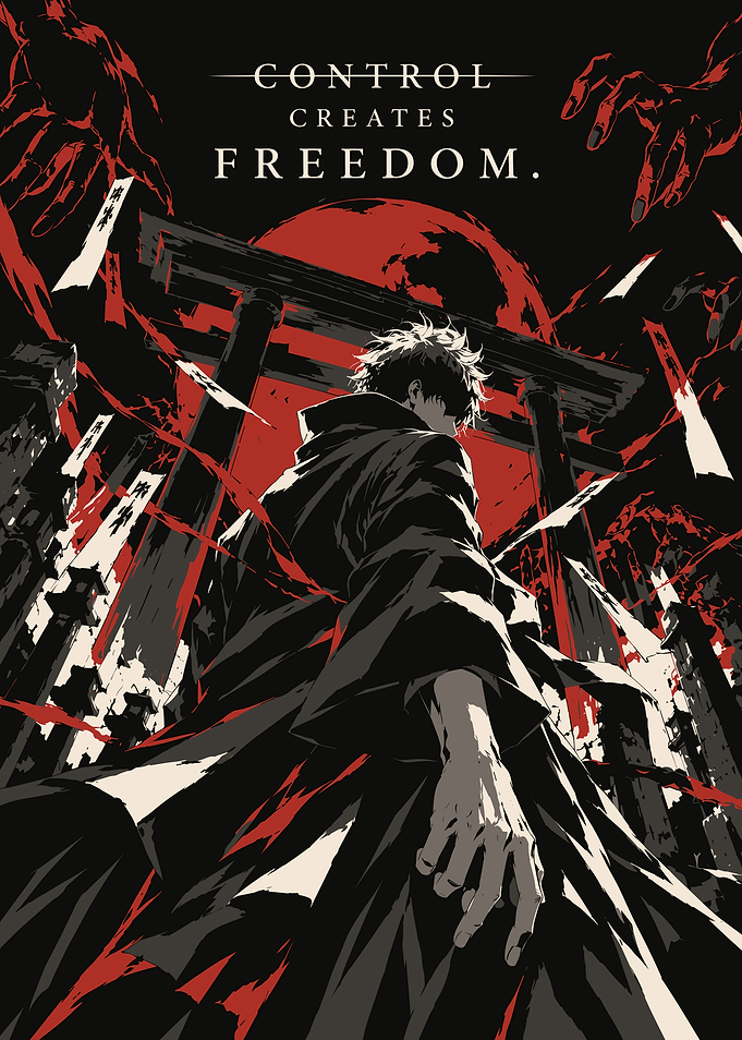 Control Creates Freedom Anime Poster