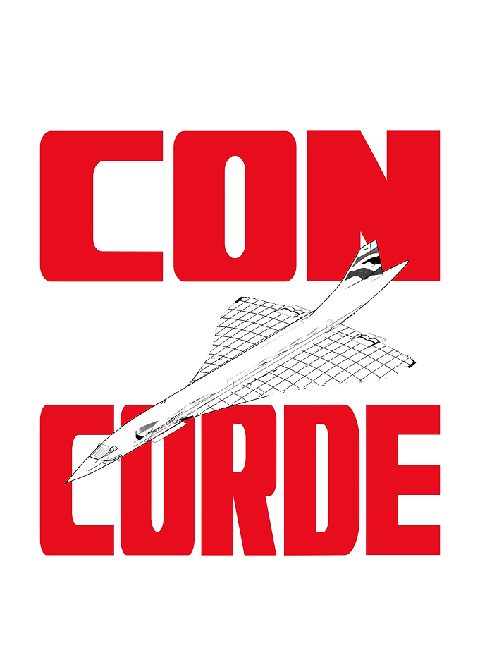 Concorde Supersonic Jet Graphic Design