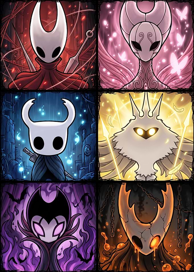 Hollow Knight Character Portrait Grid