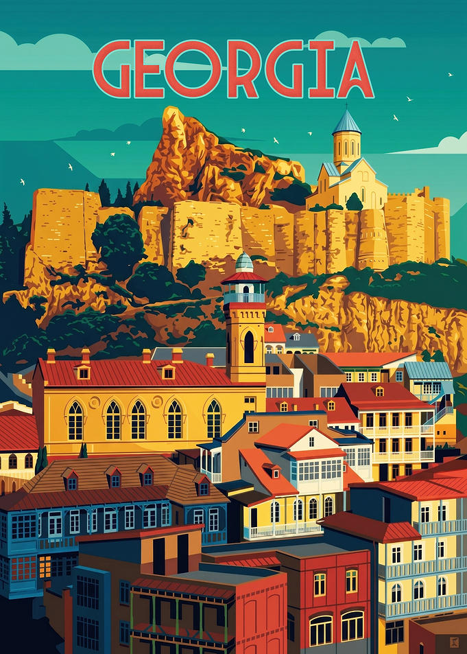 Vintage Travel Poster of Georgia