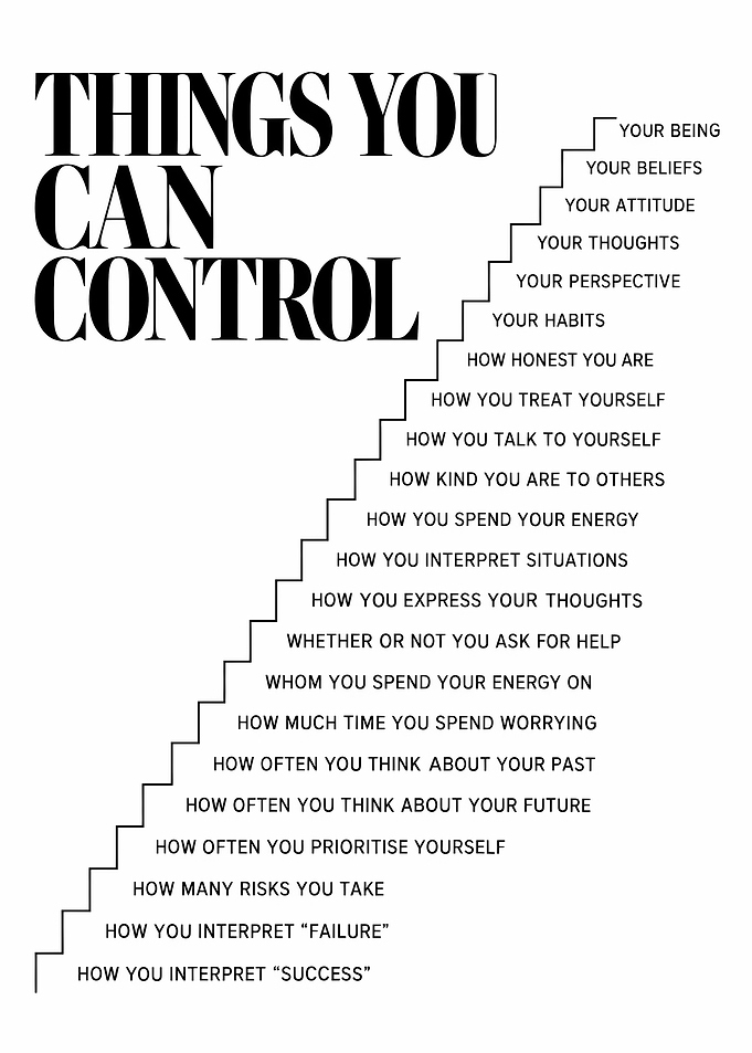Things You Can Control Motivational Poster