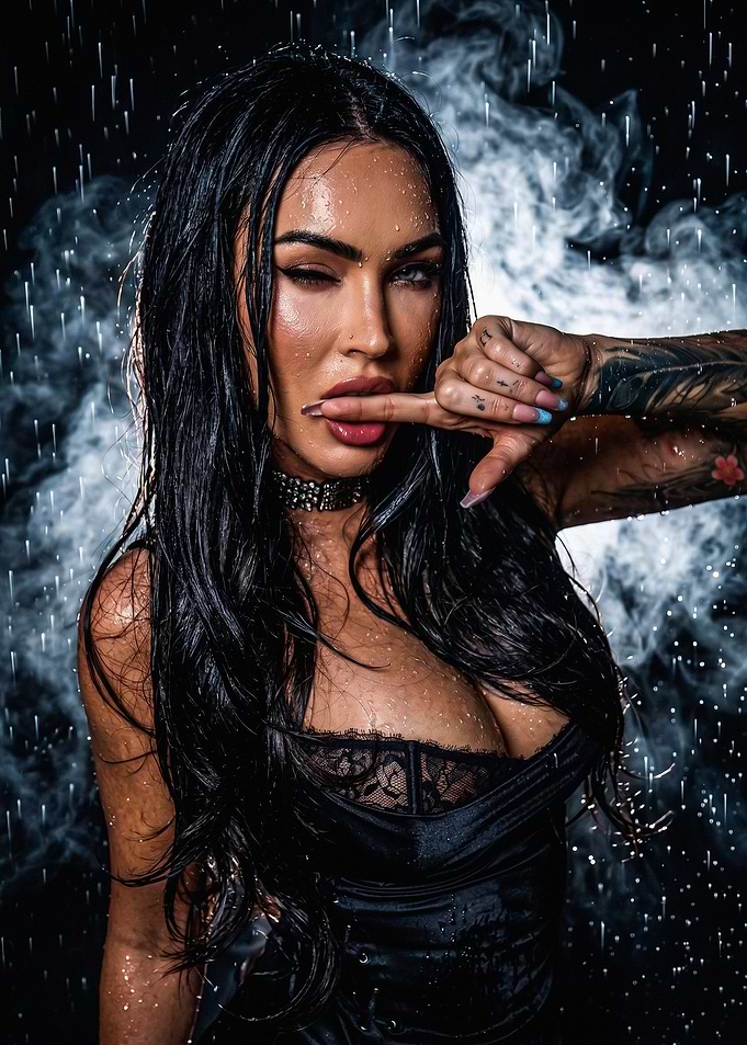 Megan Fox in the Rain