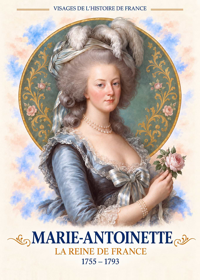 Marie Antoinette Historical Portrait Poster