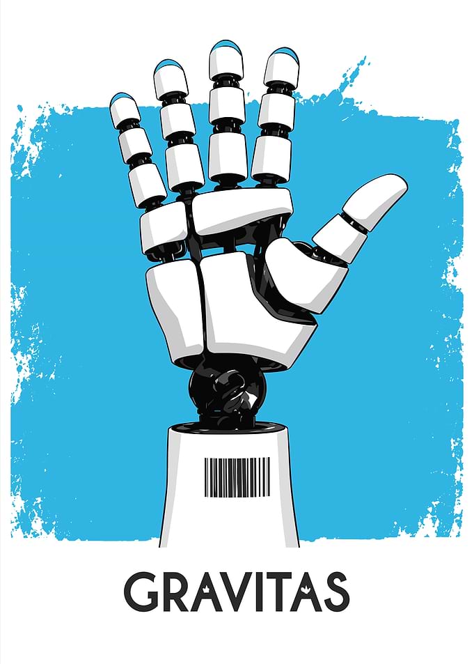 Gravitas Robotic Hand Poster