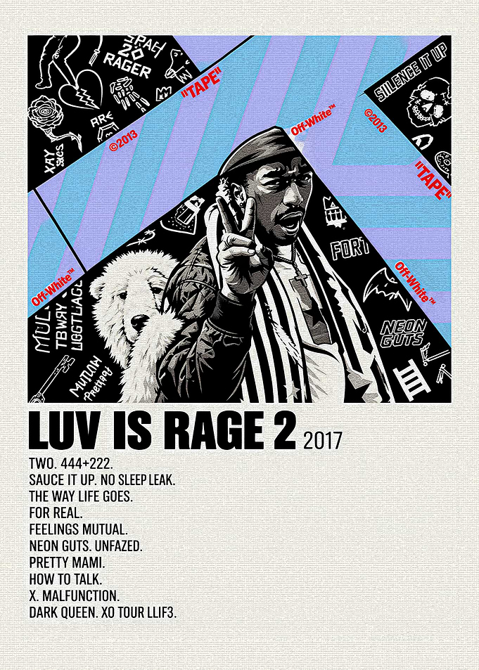 Luv Is Rage 2 Minimalist Poster