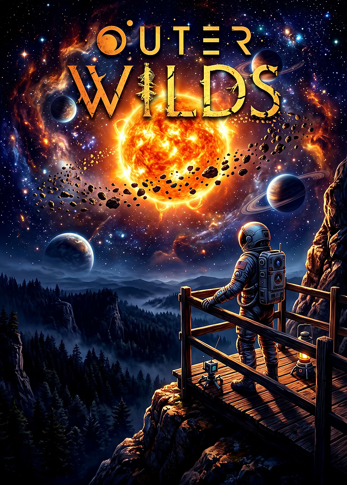 Outer Wilds Space Exploration Poster