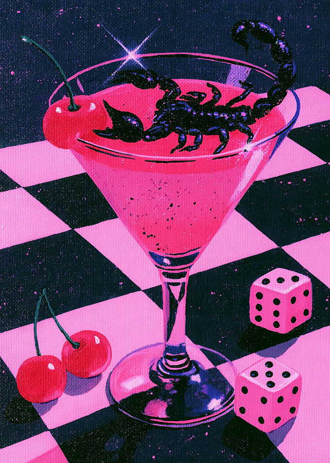 Scorpion Cocktail and Dice Pop Art