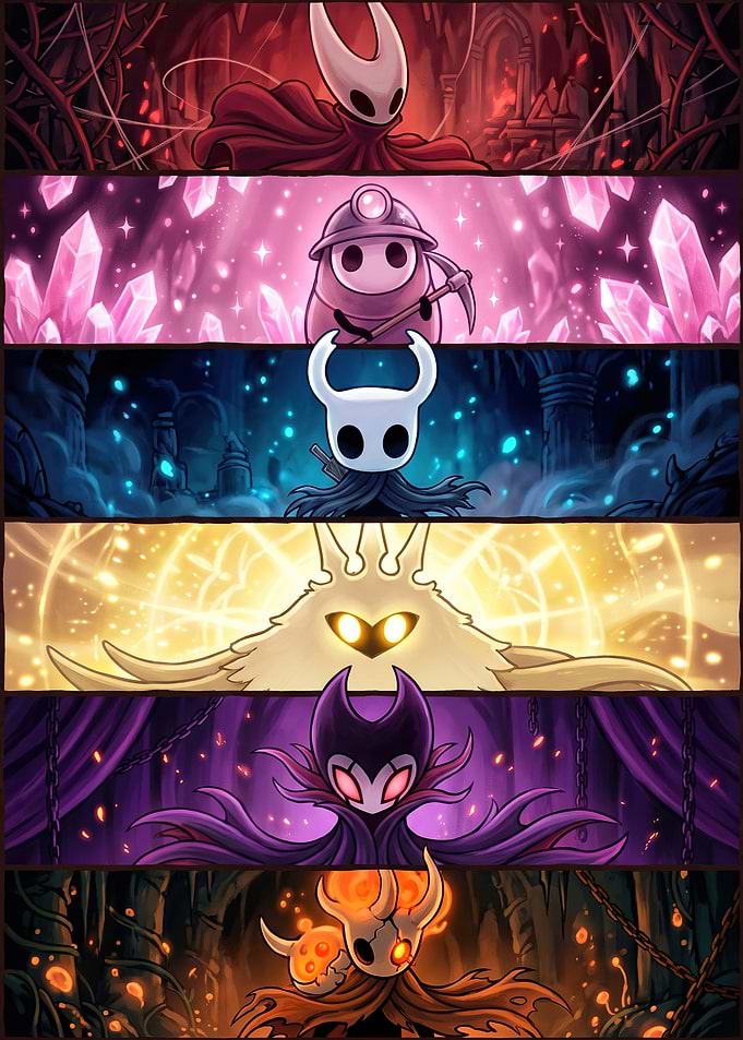 Hollow Knight Character Collage