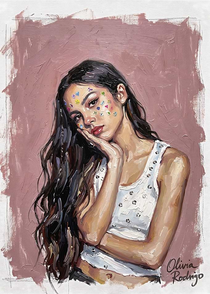 Olivia Rodrigo Portrait Painting