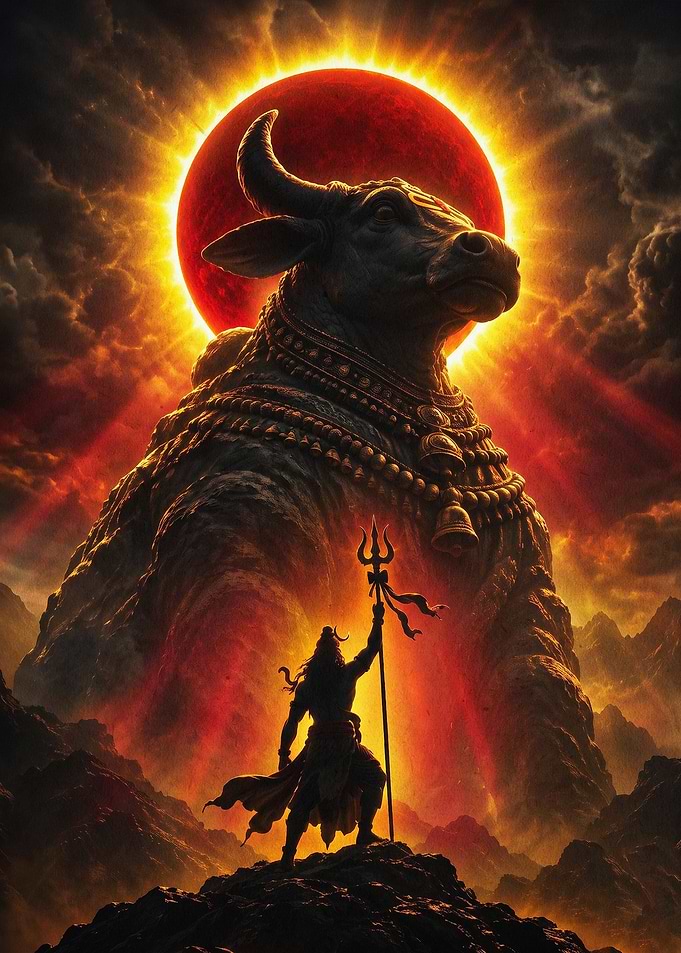 Shiva Nandi Eclipse Epic Art