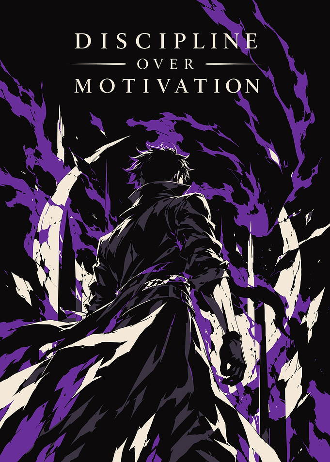Discipline Over Motivation Anime Poster