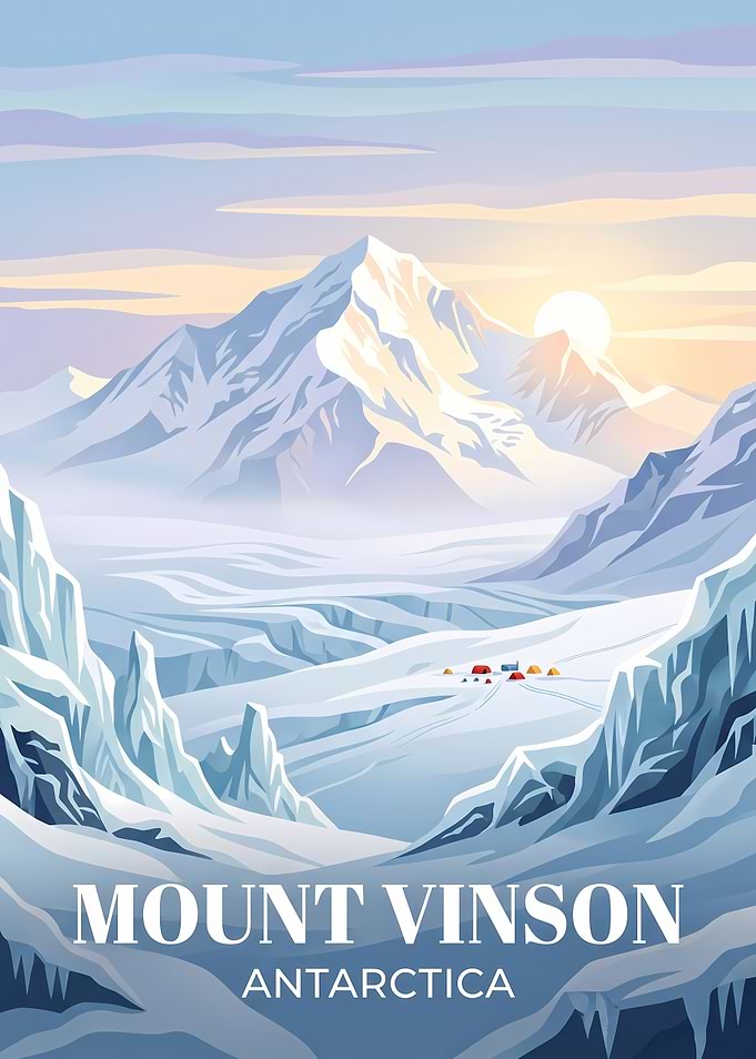 Mount Vinson Antarctica Travel Poster