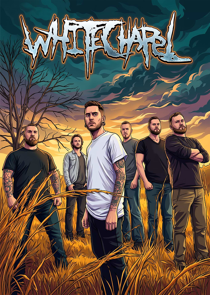 Whitechapel Band Illustration Poster