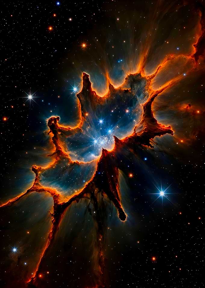 Vibrant Nebula Star Cluster