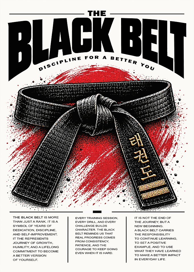 Taekwondo Black Belt Inspirational Poster