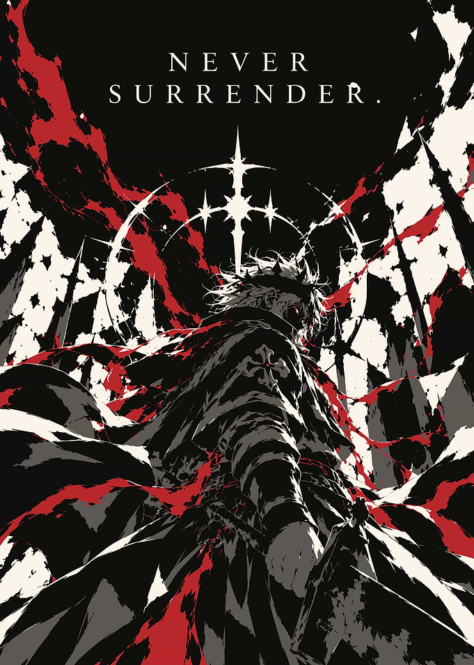 Never Surrender Dark Fantasy Warrior