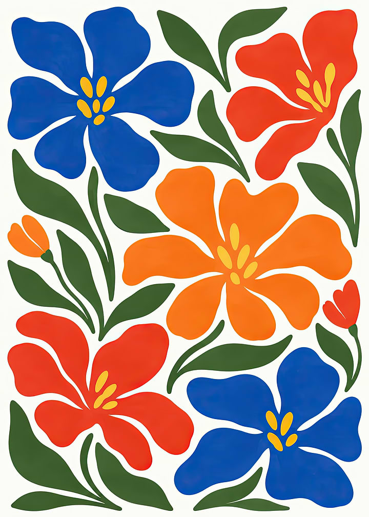 Colorful Matisse Floral Art Print