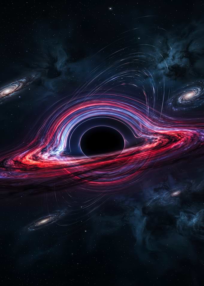 Vibrant Black Hole in Deep Space