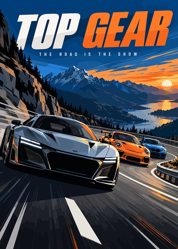Top Gear Mountain Road Racing Poster