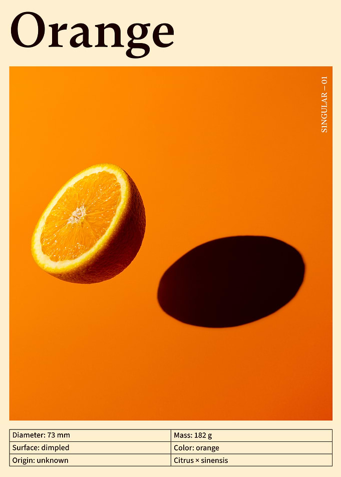 Orange Specimen - Fine Art Scientific Poster