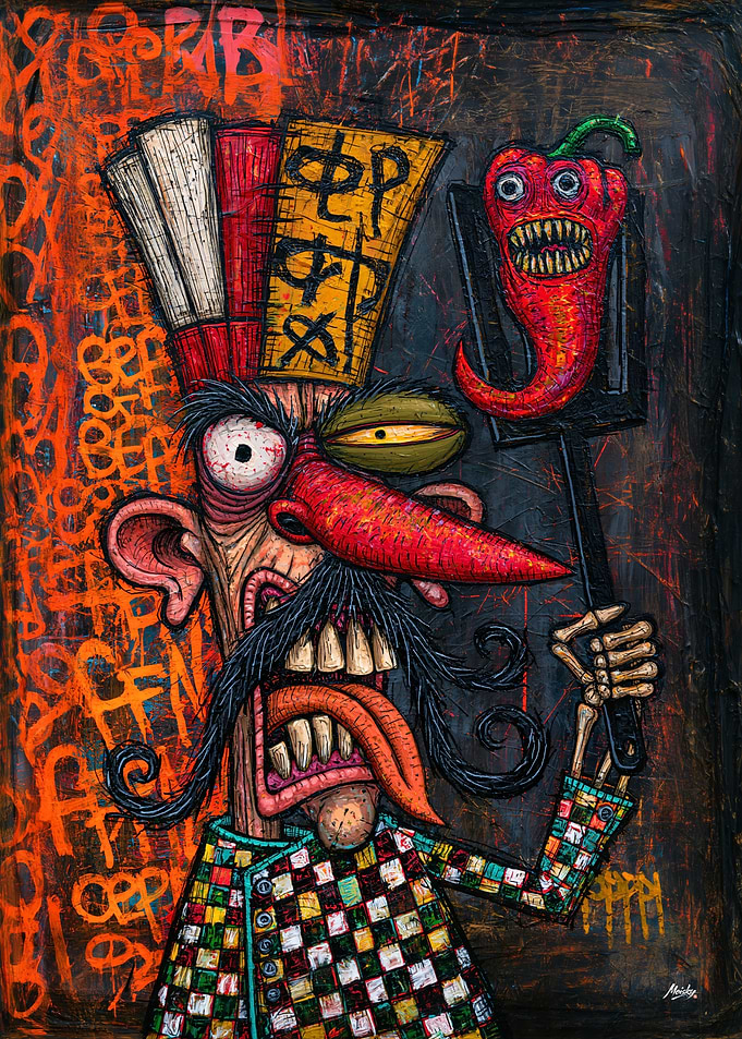 Madcap Pepper Chef - Grotesque Surreal Art