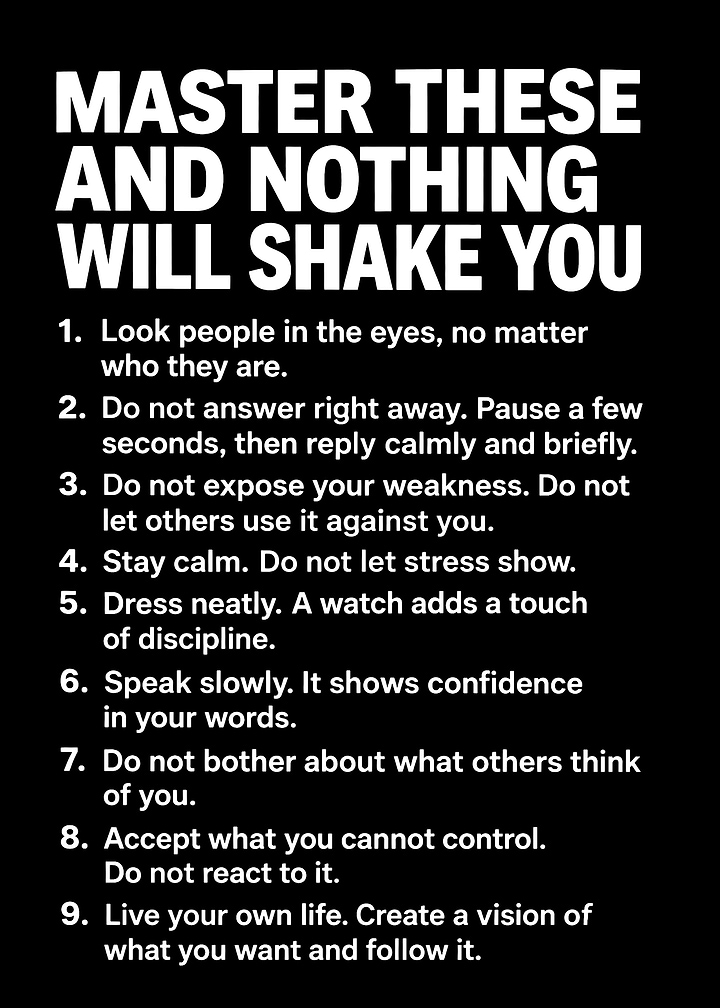 Master These And Nothing Will Shake You