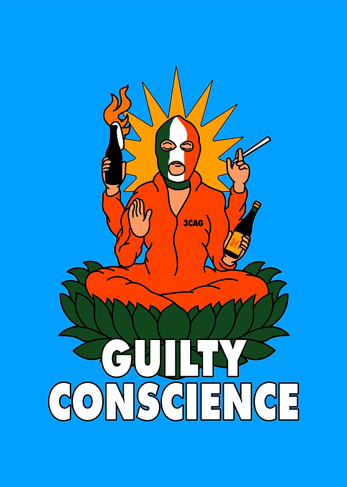 Guilty Conscience Irish Balaclava Illustration