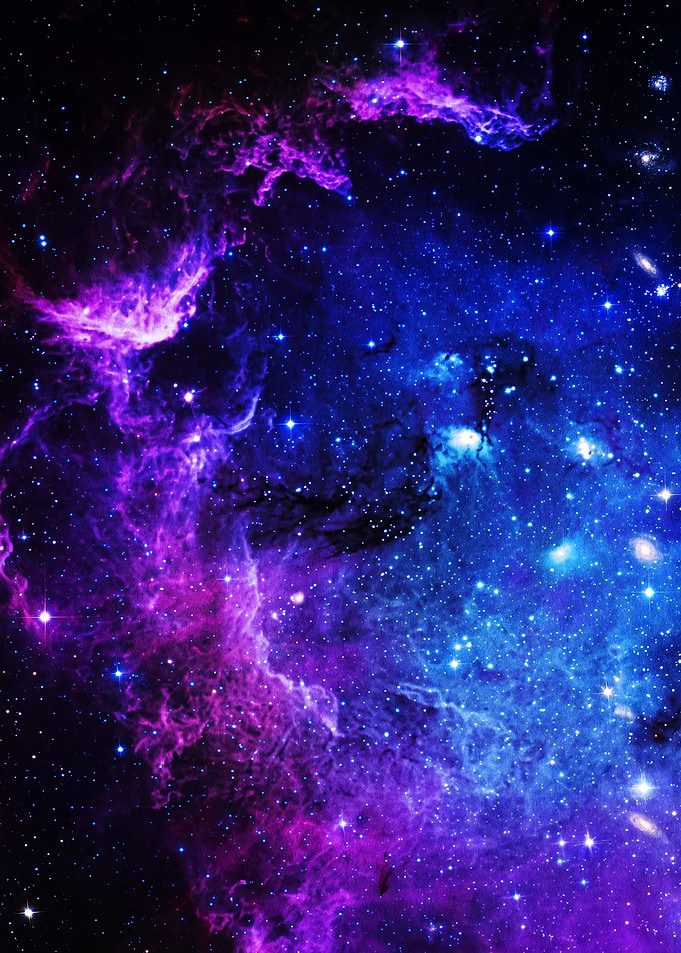Vibrant Purple and Blue Nebula