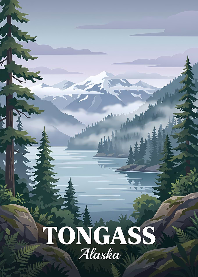 Tongass National Forest Alaska Travel Poster