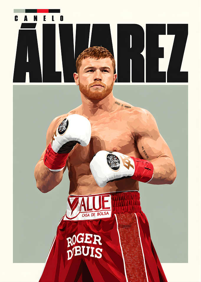Canelo Alvarez Boxing Poster Art