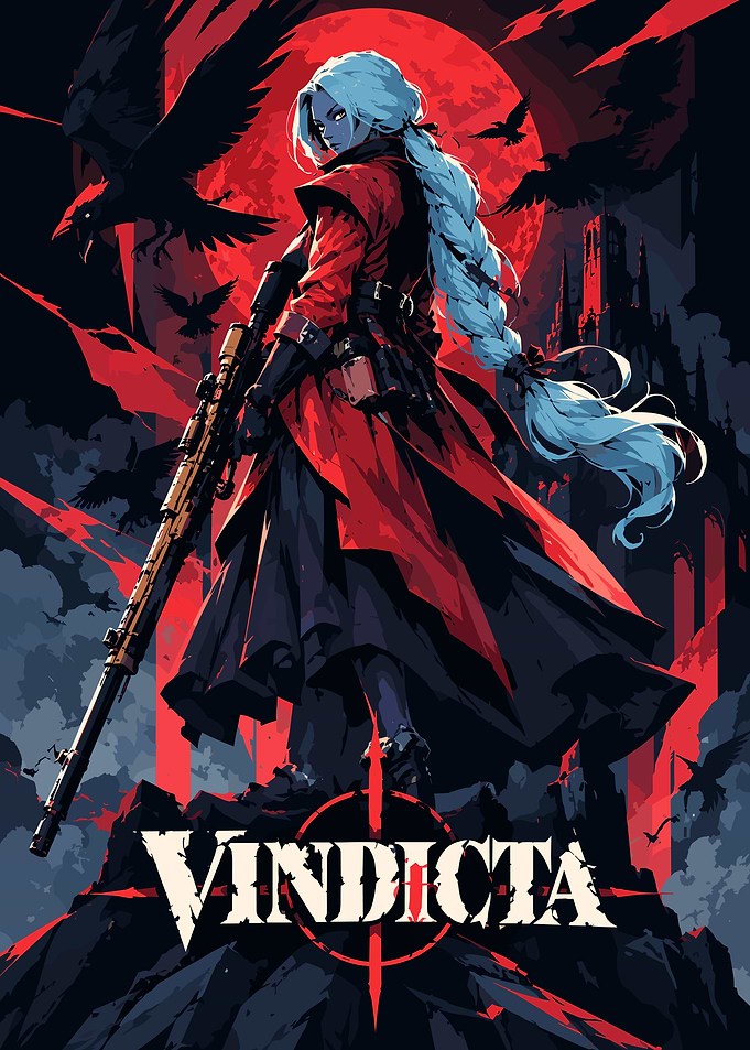Vindicta Anime Style Sniper Poster