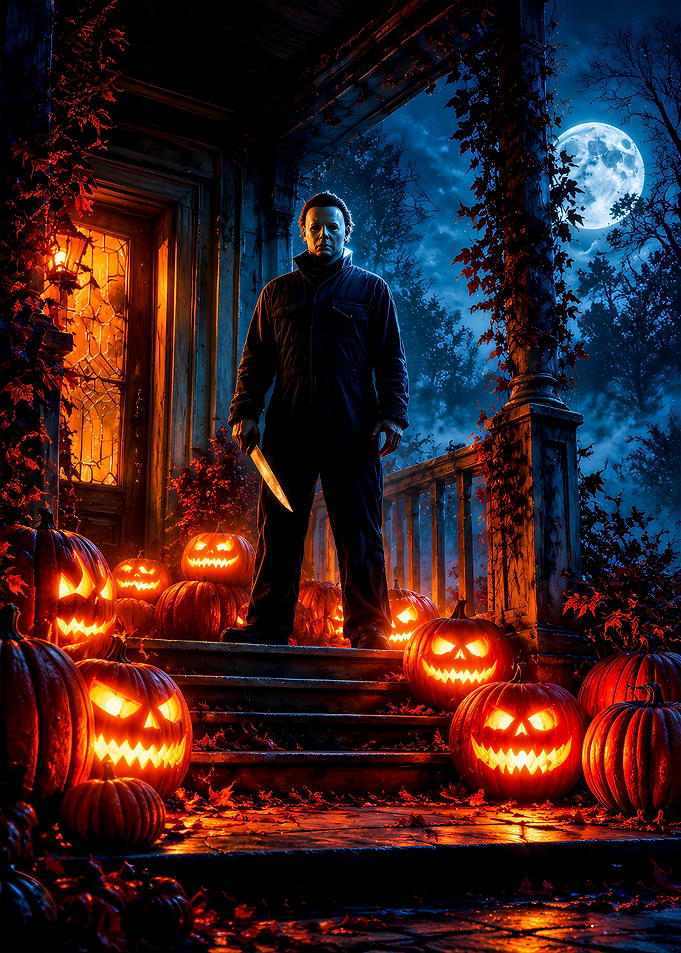 Michael Myers Halloween Porch Scene