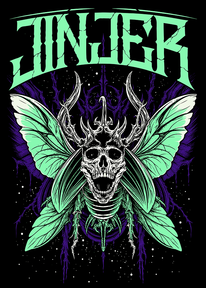 Jinjer Band Skull Beetle Graphic