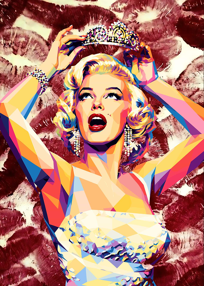 Pop Art Marilyn Monroe with Tiara