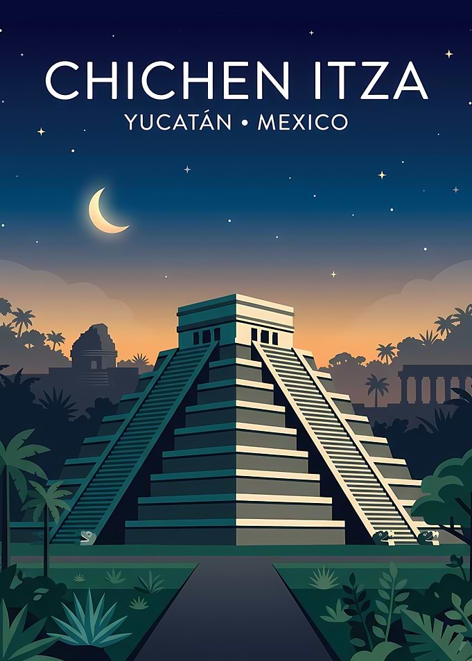 Chichen Itza Travel Poster