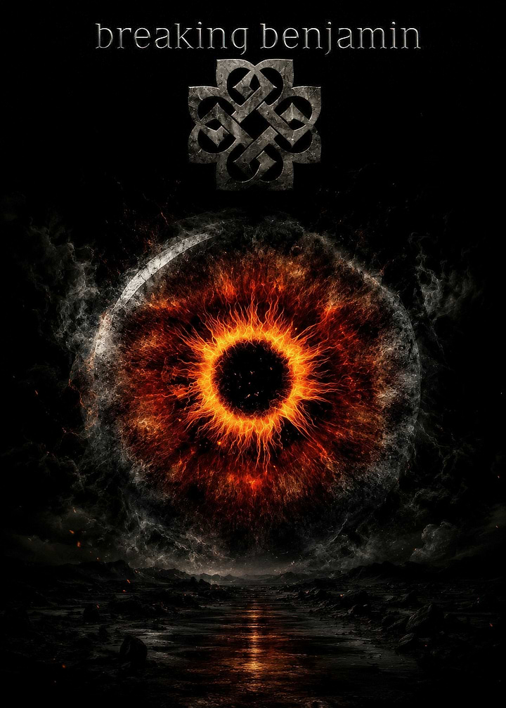 Breaking Benjamin Dark Ember Logo Poster