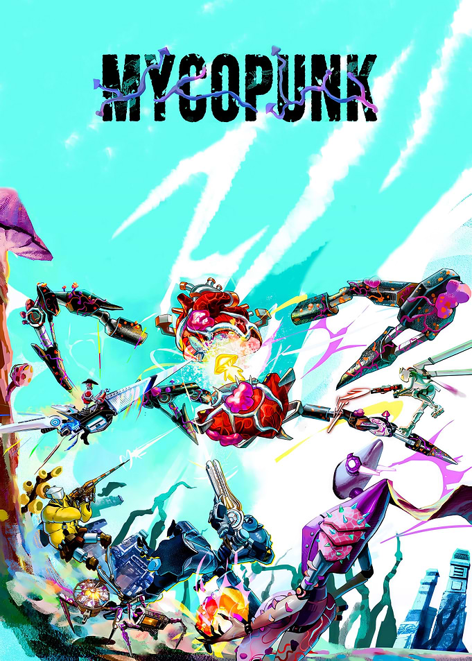 Mycopunk Sci-Fi Action Illustration
