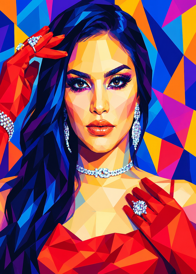 Kimberly Loaiza Low Poly Portrait