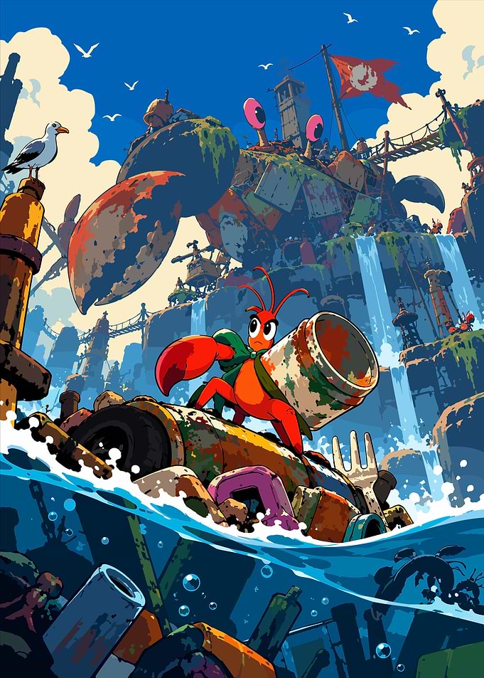 Crab Hero in Trash Kingdom