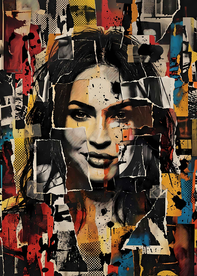 Megan Fox Pop Art Collage Portrait