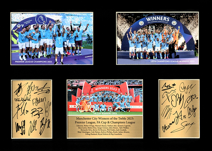 Manchester City 2023 Treble Commemorative Plaque
