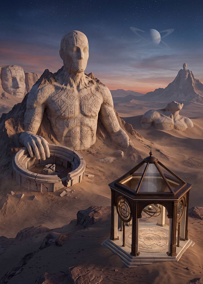 Ancient Alien Desert Monument Landscape