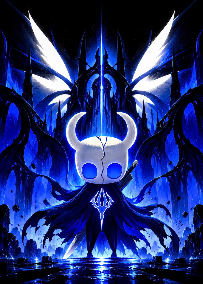 Hollow Knight Blue Glow Fan Art