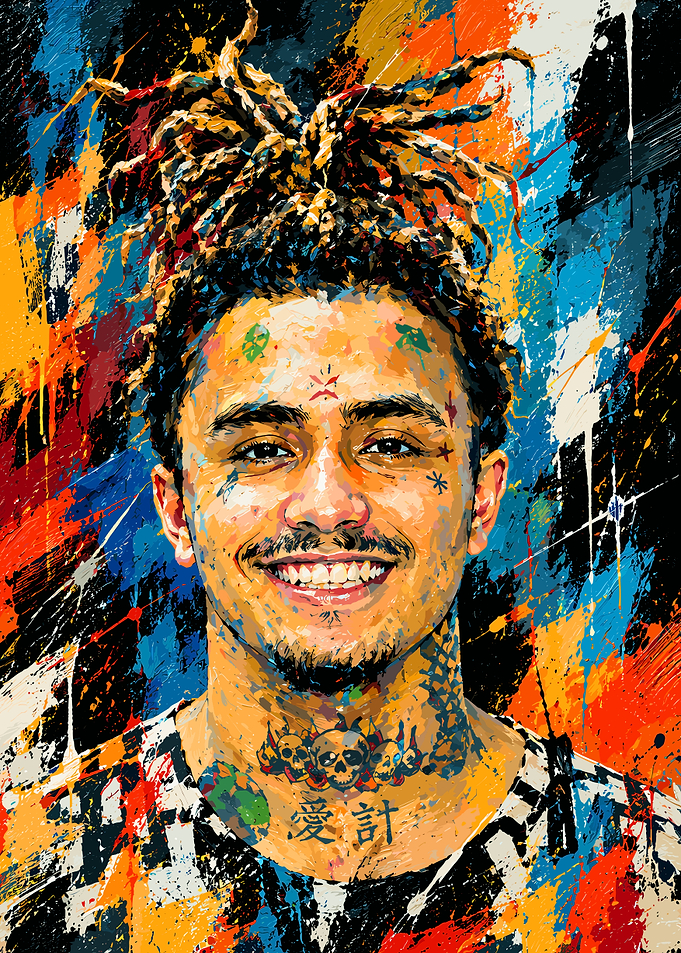 Colorful Portrait of Lil Pump