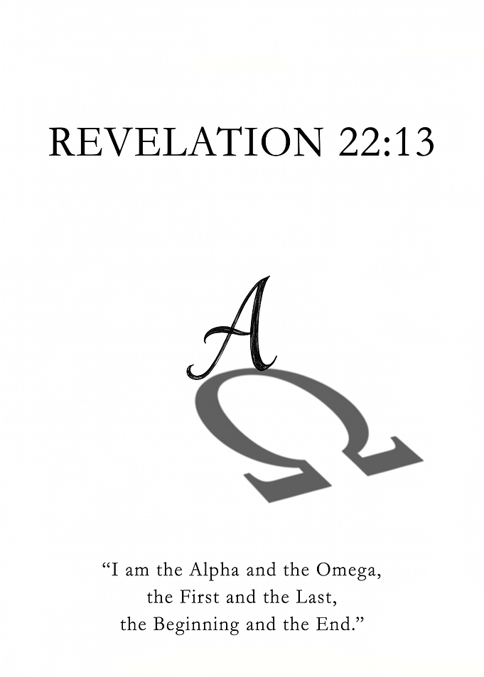 Alpha and Omega Religious Quote Poster
