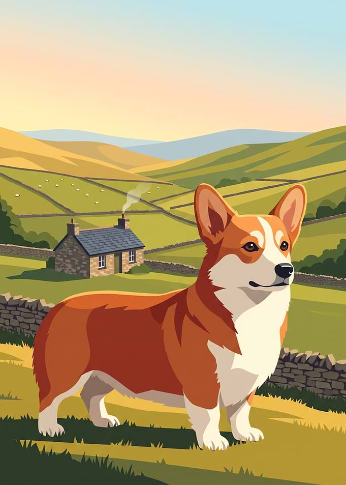 Corgi in the Countryside
