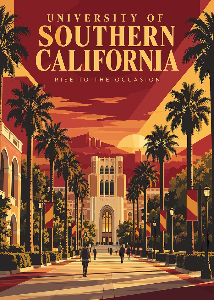 University of Southern California Campus Poster